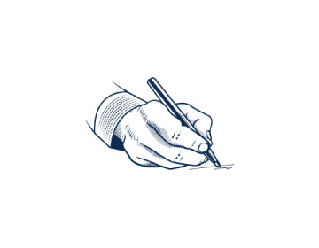 Hand Signing Illustration